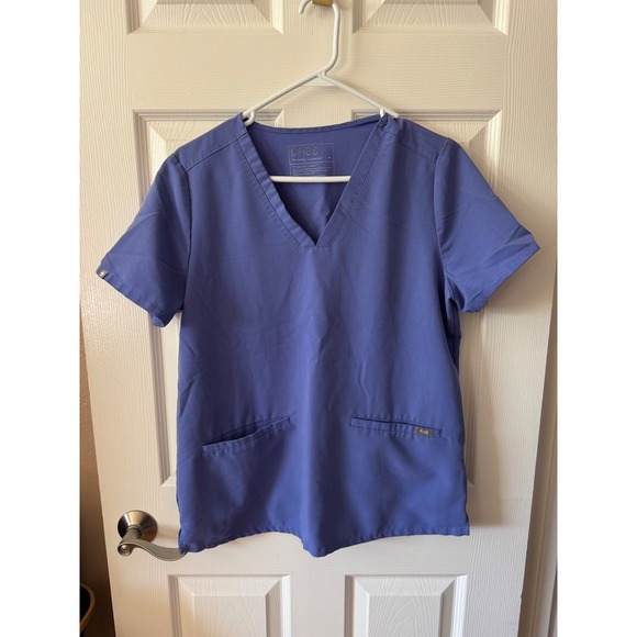 Figs Other - FIGS Casma Scrub Top Womens Size Medium Periwinkle V-Neck Technical Collection‎